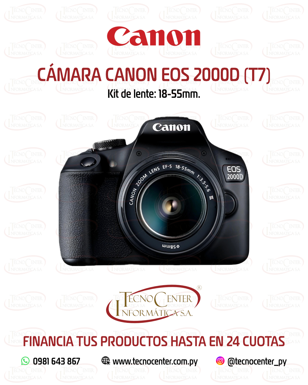 Cámara Canon EOS 2000D (T7) Kit 18-55mm